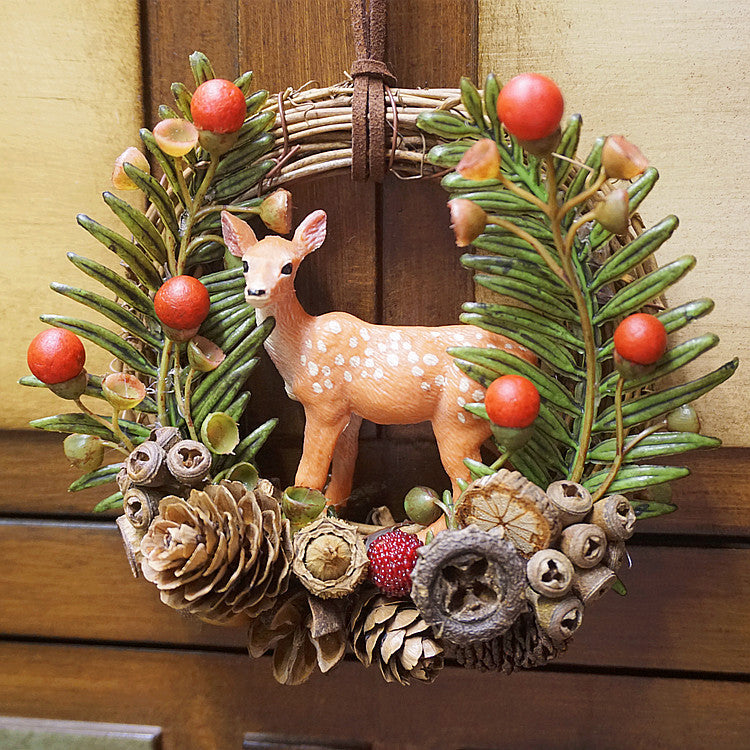 Christmas Forest Sika Deer Car Hanging