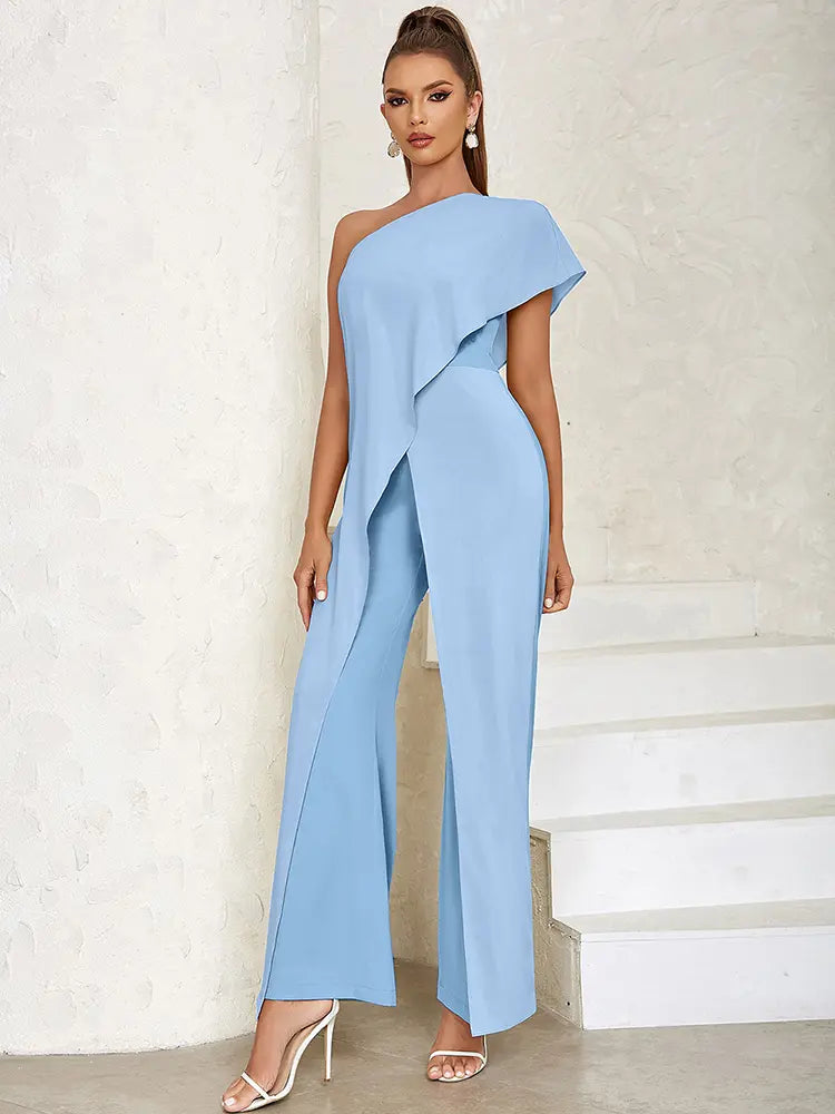 Sexy One-Shoulder Hollow Back Jumpsuit