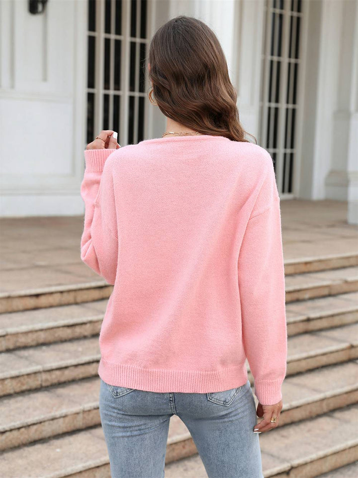 Love on Pulse  Knit Pullover Sweater