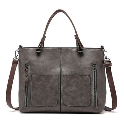 Vintage leather shoulder bag for ladies