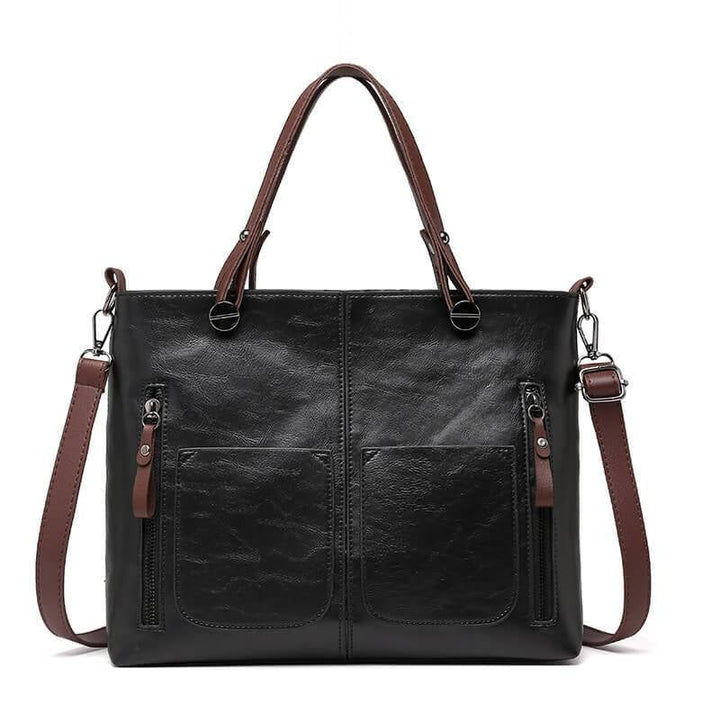 Vintage leather shoulder bag for ladies