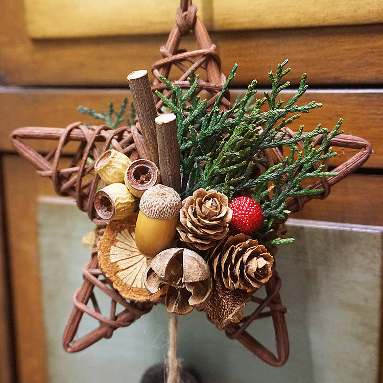 Christmas Decoration Pendant - Forest Pine Cone Bell Car Hanging