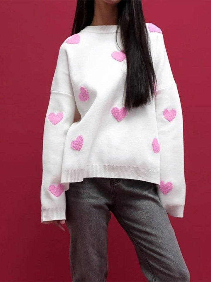 Heart Knit Sweatshirt