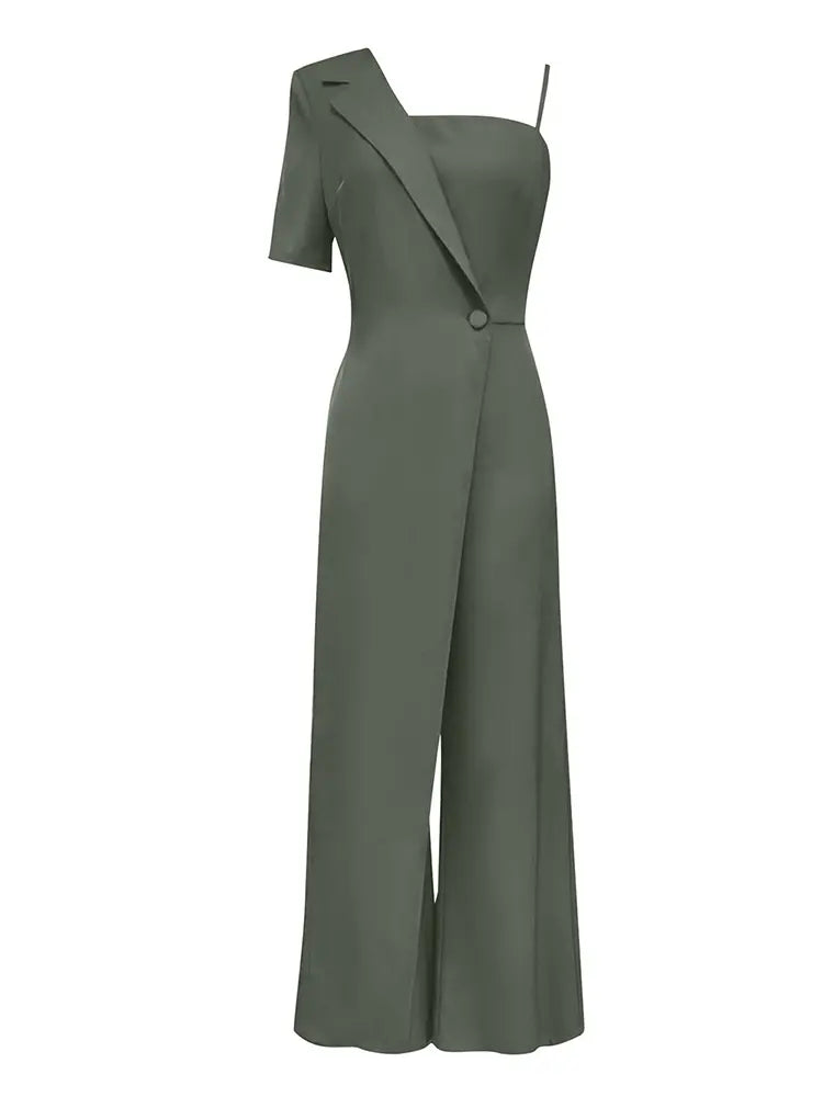 Sexy Strapless Backless Wide-Leg Jumpsuit