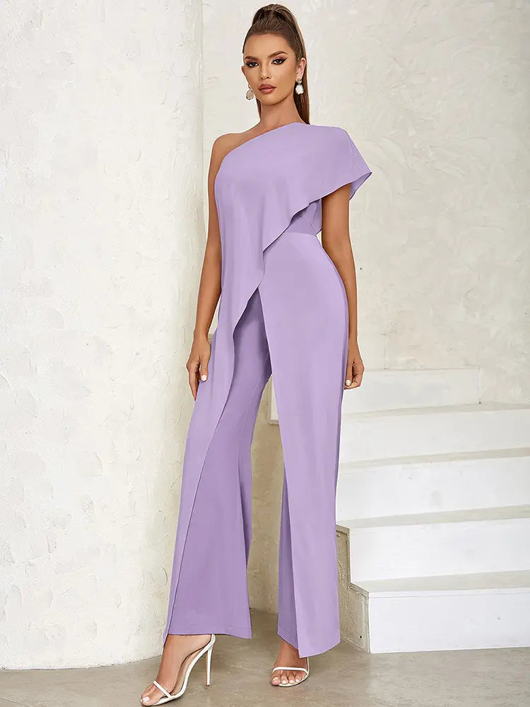 Sexy One-Shoulder Hollow Back Jumpsuit